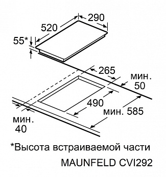 картинка Варочная панель Maunfeld CVI292BK 